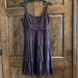 BCBG MaxAzria Dark Brown Ruffle Dress - Size Women's 10